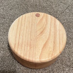 AYESHA CURRY Pantryware Round Wooden Salt & Spice Box Parawood Never Used